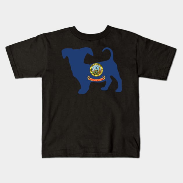 Chiweenie Dog Lover Idaho Flag Kids T-Shirt by ryanjaycruz